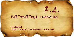 Pöstényi Ludovika névjegykártya
